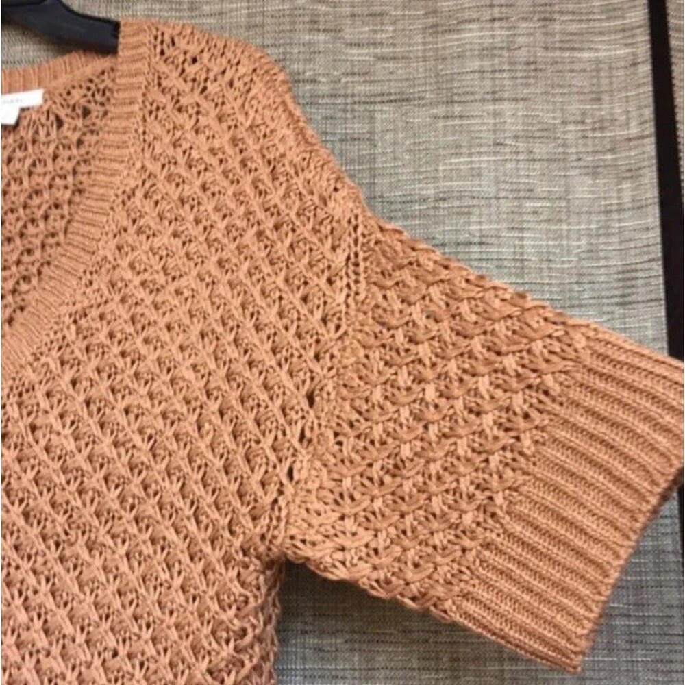 Caslon chunky knit sweater short sleeve top size L. - Picture 4 of 4